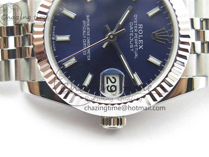 Best SS Blue Dial Marker Jubilee BP 31mm Maker Datejust 278271 Bracelet on Sticks Edition 0827